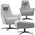 Valentina Swivel Armchair: Stylish and Comfortable 3D model small image 5