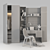 IKEA Furniture Composition with Lighting & Decor 3D model small image 2