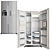 Bosch KAG90AI20: Sleek Silver Fridge 3D model small image 1