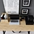 Sleek & Functional: IKEA Linnmon / Lerberg Workplace Desk 3D model small image 3