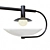 Modern Milk Glass Black Lamp 3D model small image 2