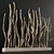 Curved Branch Planter Wall Décor 3D model small image 3