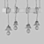 Industrial Edison Pendant Chandelier 3D model small image 4