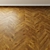 Amber Oak Chevron Parquet 3D model small image 3