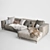 Sophie Modern Leather Corner Sofa 3D model small image 5