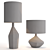 Modern Twist: Asymmetry Ceramic Lamp 3D model small image 2