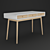 Modern Scandinavian Writing Desk 3D model small image 3