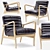 Vintage Black Leather Armchair 3D model small image 4