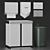 Modern Bathroom Accessory Set 3D model small image 1