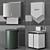 Modern Bathroom Accessory Set 3D model small image 2