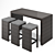 Outdoor Bar Set: Stylish and Sturdy Furniture for Your Outdoor Space 3D model small image 2