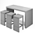 Outdoor Bar Set: Stylish and Sturdy Furniture for Your Outdoor Space 3D model small image 4
