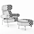 Elegant Ligne Roset Astair Armchair 3D model small image 5