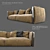 Elegant Italian Sofa 3D model small image 3