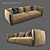 Elegant Italian Sofa 3D model small image 6