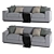 Luxury Arudin Sofa - Elegant Comfort 3D model small image 1