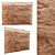 Red Stone Wall: High-Resolution Texture 3D model small image 1