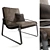 Sleek Modern Lounge Armchair 3D model small image 1