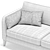 Elegance Redefined: Novak Sofa 3D model small image 3