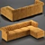 Modern L-Shaped Sofa 3D model small image 1