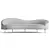 Elegant Gray Velvet Sofa 3D model small image 3
