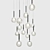 Elegant Glass Pendant Light 3D model small image 1