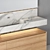 Elegant Clay & Marble Bathroom Cabinet 3D model small image 2