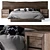 Rustic Oak Live-Edge Bed 3D model small image 2