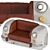 AMBASADOR II - Modern Brown Leather Sofa 3D model small image 2