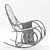 Eleganzia Rocking Chair: Handcrafted by Gebruder Thonet 3D model small image 3