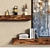 Rustic Wooden Block Wall Shelf 3D model small image 2