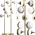 Peggy Guggen Brass Floral Floor Lamp 3D model small image 1