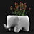 Adairs Home Republic Animal Vase: Elegant & Charming 3D model small image 1