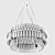 Glass Angular Tubes Chandelier 3D model small image 2