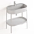 Sleek Console Set with Elegant Washbasin and Stylish Mirror 3D model small image 4