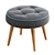 Vintage-Inspired Mid-Century Ottoman 3D model small image 4