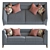 Boystown Sofa: Elegant American-made Seating 3D model small image 1