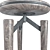 Compact Teak Tripod Stool 3D model small image 3