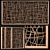 Wicker Wood Partition Divider 3D model small image 1