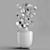 Dark Gray Tinted Glass Vase | H24 Hemase Collection 3D model small image 4
