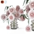 Elegant Rosy Pink Flower Vase 3D model small image 1