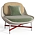 Elegant Moroso Ottoman Armchair 3D model small image 2