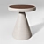 Minimalist Concrete and Wood Low Tables by Meridiani 3D model small image 3