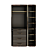 Contemporary Brass and Wood Closet 3D model small image 2