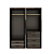Contemporary Brass and Wood Closet 3D model small image 4