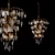 Sugar Leaf Glass Chandelier 3D model small image 1