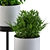 Modern White Round Plant Stand 3D model small image 3