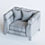 Boystown Chair: Classic Comfort in Contemporary Style 3D model small image 3