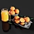 Citrus Oasis: Stunning Table Setting 3D model small image 3