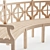 Urban Park Bench: Classic Wood Design 3D model small image 3